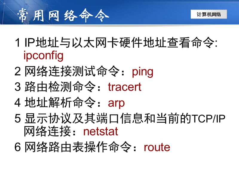 补充知识：常用网络命令.ppt_第3页