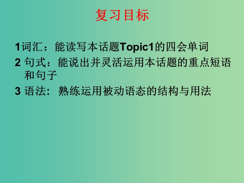 九年级英语上册 Unit 3 Topic 1 English is widely spoken around the world复习课件 （新版）仁爱版.ppt_第2页