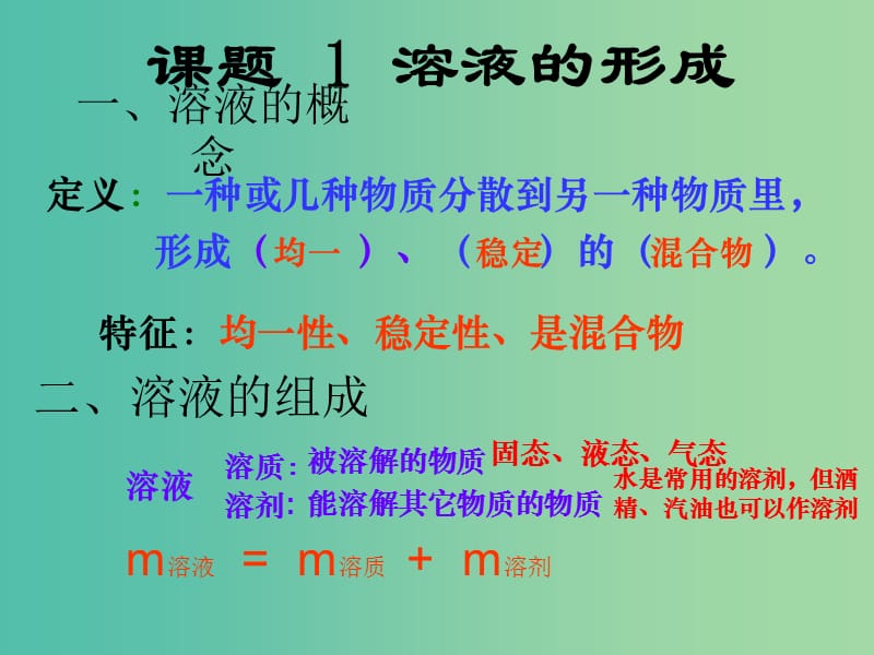 九年级化学下册 第九单元 溶液复习课件 新人教版.ppt_第2页