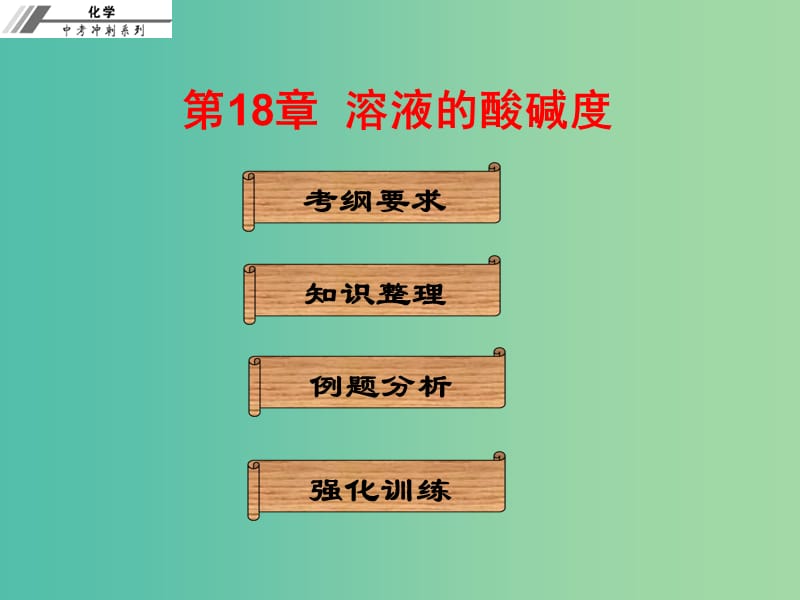 中考化学冲刺复习 第18章 溶液的酸碱度课件 新人教版.ppt_第1页