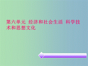 中考历史必备复习 第二部分 中国近代史 第六单元 经济和社会生活 科学技术和思想文化课件.ppt