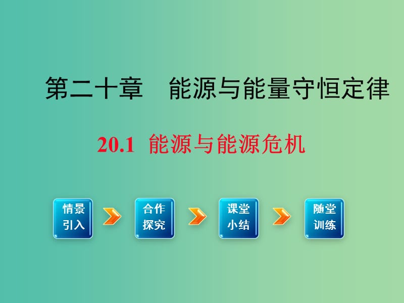 九年级物理下册 20.1 能源和能源危机课件1 （新版）粤教沪版.ppt_第1页