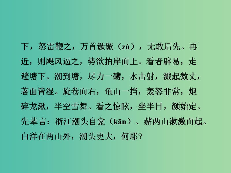 中考语文 第二部分 古诗文阅读 专题二 文言文阅读 11《白洋潮》复习课件.ppt_第3页