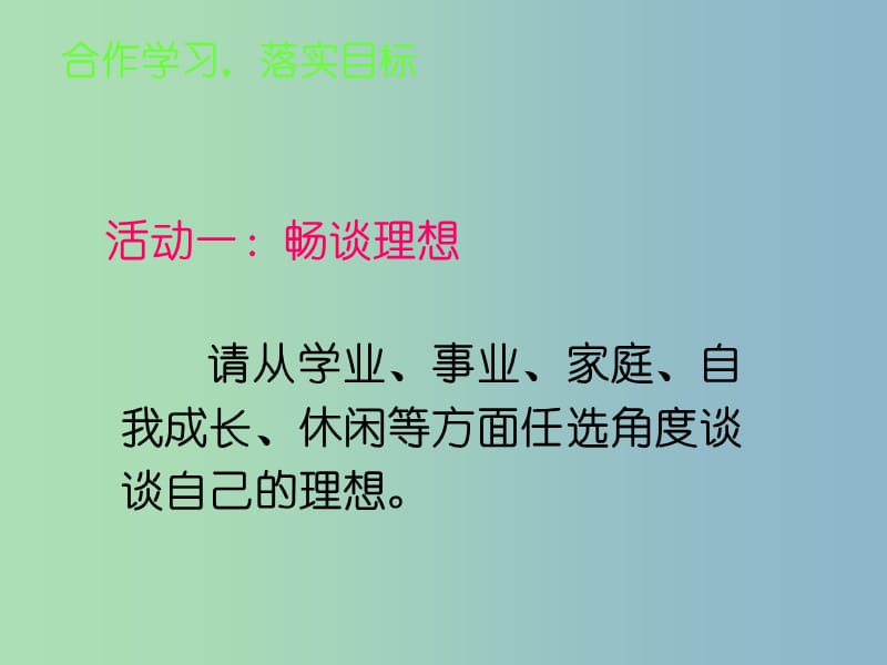 九年级政治全册 4.10.1 正确对待理想与现实课件 新人教版.ppt_第3页