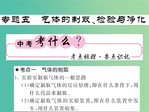 中考化學第二輪復習 專題訓練 提升能力 專題五 氣體的制取、檢驗與凈化教學課件 新人教版.ppt