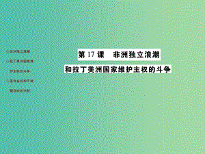 九年級歷史下冊 第17課 非洲國家獨立浪潮和拉丁美洲國家維護主權(quán)的斗爭知識梳理課件 川教版.ppt