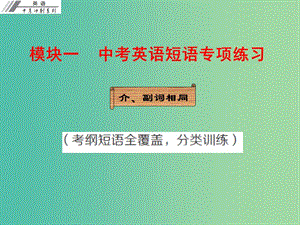 中考英語沖刺復(fù)習(xí) 模塊一 短語專項練習(xí) 介、副詞相同課件.ppt