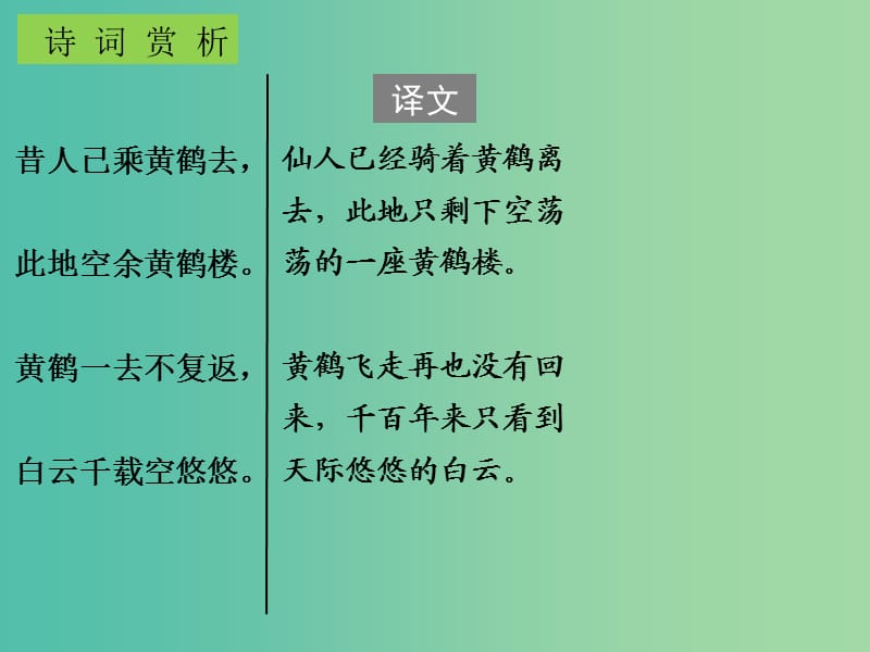 中考语文古诗文必考+必练 第三部分 八上 黄鹤楼课件.ppt_第3页