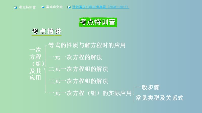 中考数学一轮复习第二章方程组与不等式组第1节一次方程组及其应用课件.ppt_第1页