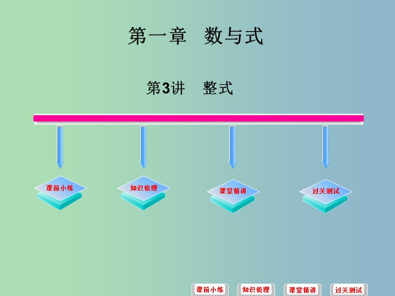 中考数学必备复习 第一章 数与式 第3讲 整式课件.ppt_第1页