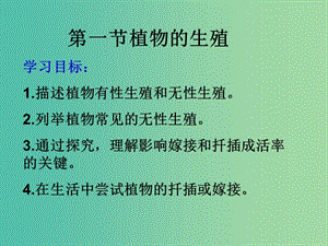 八年級(jí)生物下冊(cè) 第二批教學(xué)能手評(píng)選 7.1.1 植物的生殖課件 （新版）新人教版.ppt