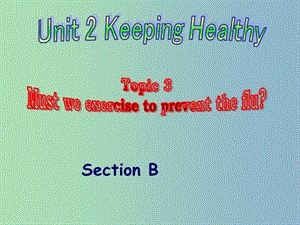 八年級英語上冊 Unit 2 Keeping Healthy Topic 3 Section B課件 （新版）仁愛版.ppt