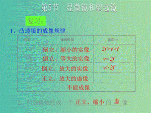 八年級(jí)物理上冊(cè) 第5章 透鏡及其應(yīng)用 第5節(jié) 顯微鏡和望遠(yuǎn)鏡課件 （新版）新人教版.ppt