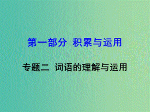 中考語文 第一部分 積累與運(yùn)用 專題二 詞語的理解與運(yùn)用復(fù)習(xí)課件.ppt