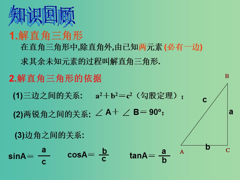 九年级数学上册 23.2 解直角三角形及其应用课件1 沪科版.ppt_第2页