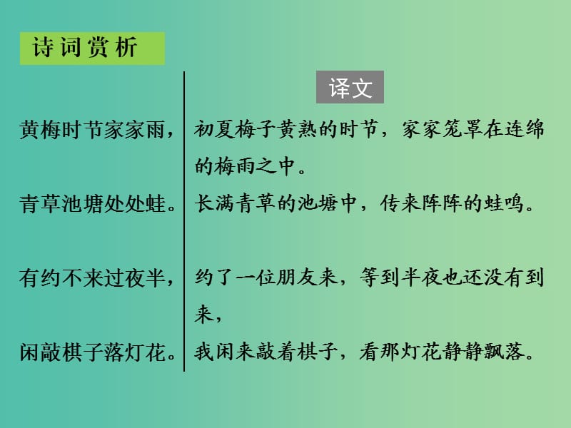 中考语文古诗文必考+必练 第三部分 七下 约客课件.ppt_第3页