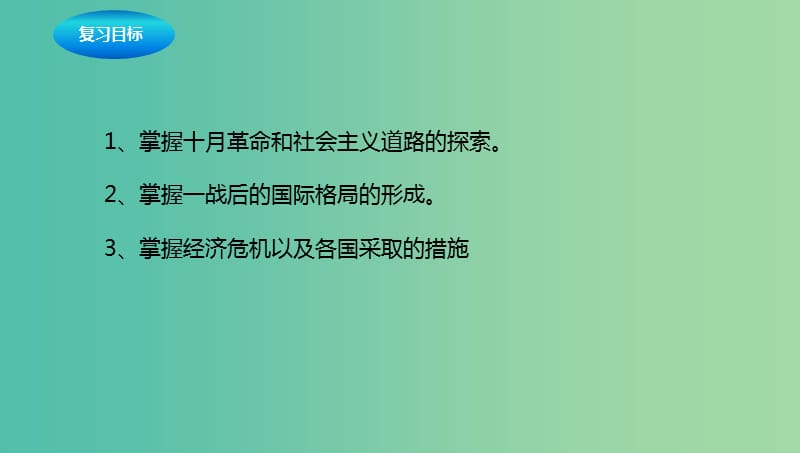 中考历史一轮专题复习 两次世界大战之间的世界课件.ppt_第2页