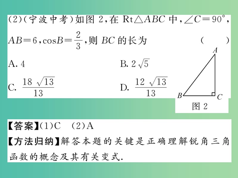 九年级数学下册 专题复习五 解直角三角形课件 （新版）新人教版.ppt_第3页