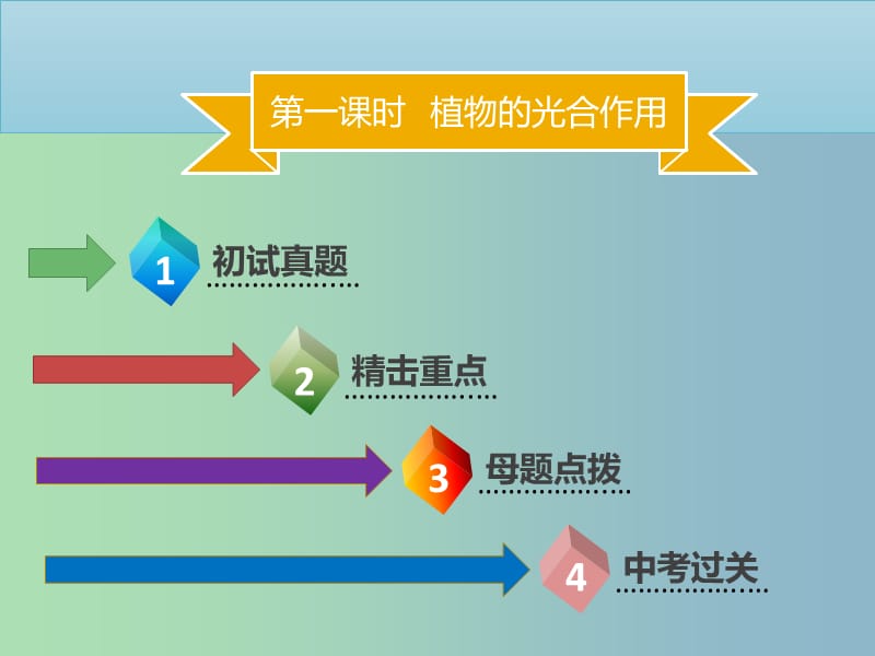 中考生物模块三生物圈中的绿色植物第一课时植物的光合作用课件.ppt_第2页