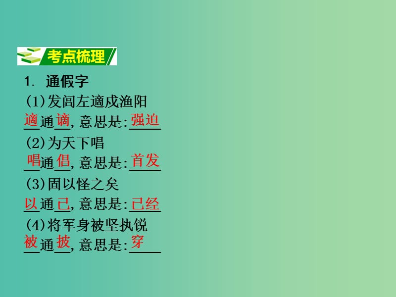 中考语文 第一部分 教材知识梳理 九上 一《陈涉世家》复习课件.ppt_第3页