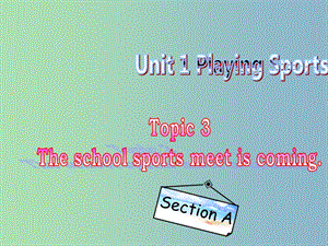 八年級(jí)英語(yǔ)上冊(cè) Unit 1 Playing Sports Topic 3 Section A課件 （新版）仁愛(ài)版.ppt