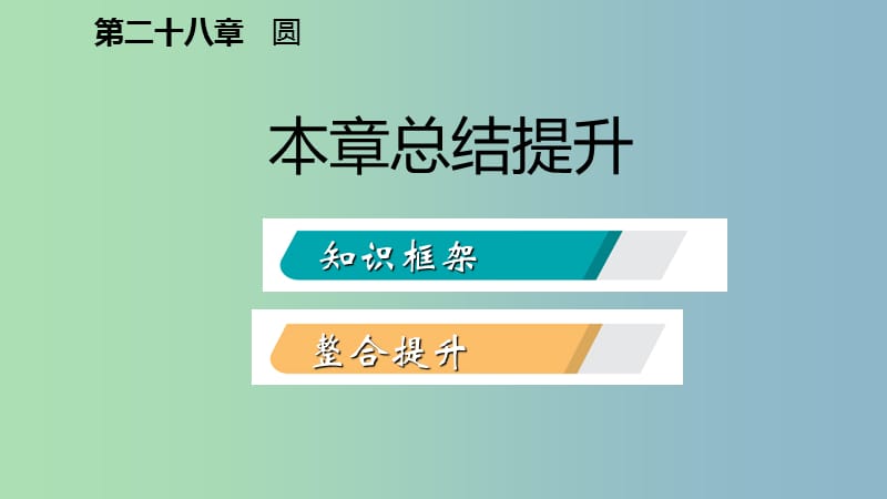 九年级数学上册第28章圆本章总结提升导学课件新版冀教版.ppt_第2页