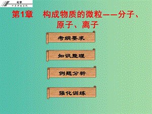 中考化學(xué)沖刺復(fù)習(xí) 第1章 構(gòu)成物質(zhì)的微粒—分子、原子、離子課件 新人教版.ppt