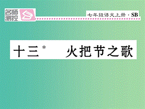 七年级语文上册 第三单元 13《火把节之歌》课件 苏教版.ppt