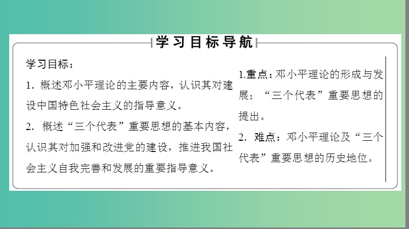 高中历史 专题4 20世纪以来中国重大思想理论成果 3 建设中国特色社会主义理论课件 人民版必修3.ppt_第2页