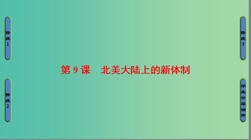 高中历史 第3单元 近代西方资本主义政体的建立 第9课 北美大陆上的新体制课件 岳麓版必修1.ppt_第1页