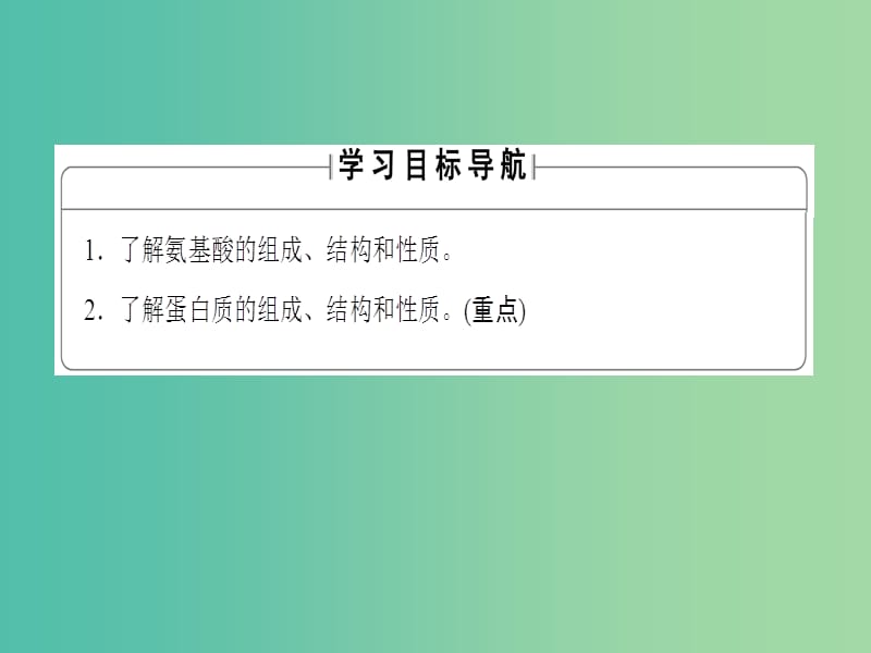 高中化学 专题5 生命活动的物质基础 第2单元 氨基酸 蛋白质 核酸课件 苏教版选修5.ppt_第2页