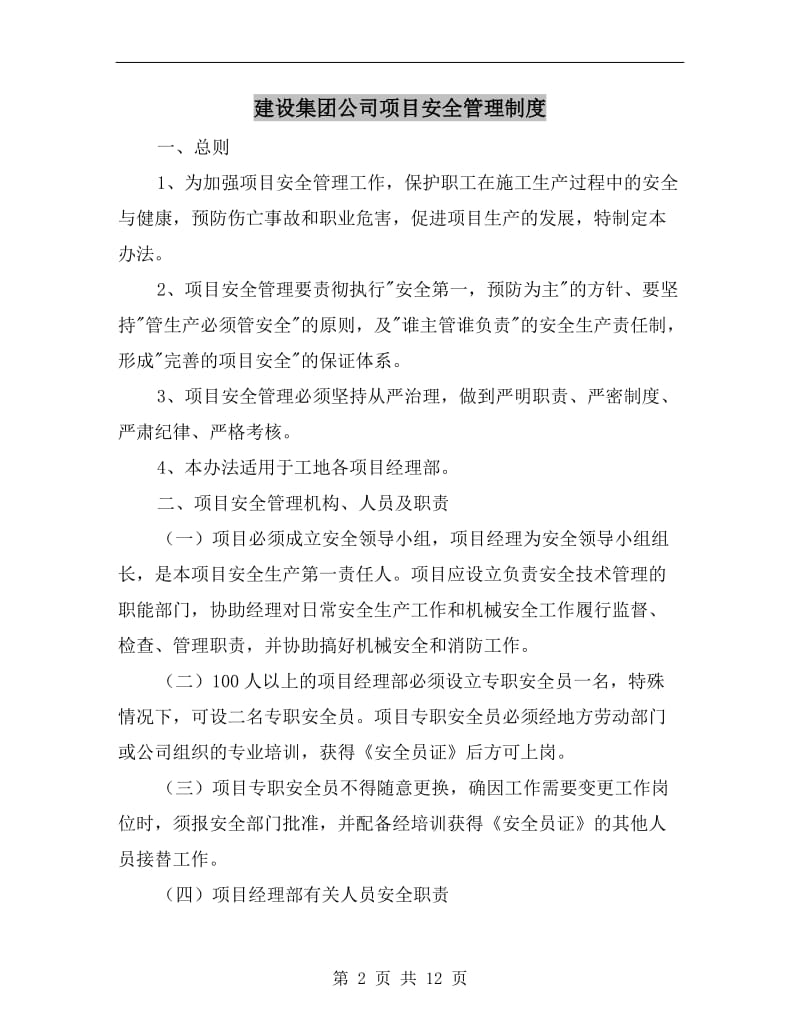 建设集团公司项目安全管理制度.doc_第2页