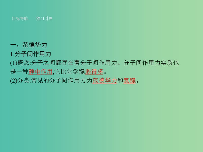 高中化学 3.4 分子间作用力 分子晶体课件 苏教版选修3.ppt_第3页