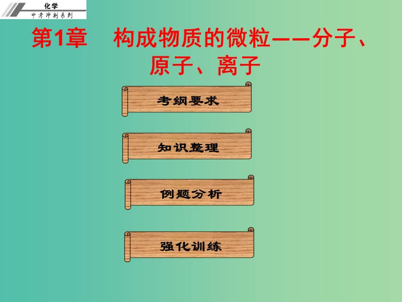 中考化学总复习 第一章 构成物质的微粒—分子、原子、离子（课堂本）课件.ppt_第1页