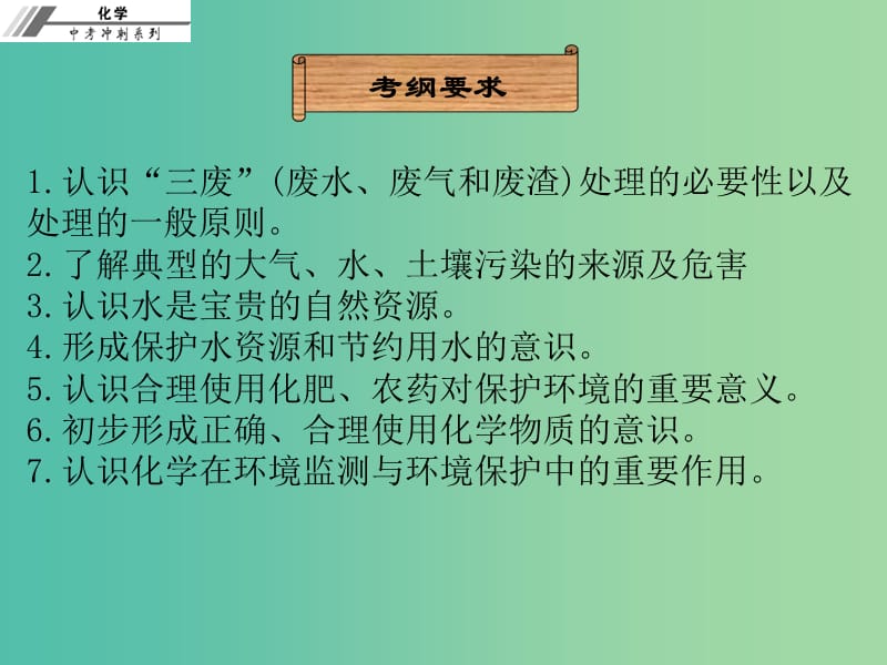 中考化学总复习 第二十二章 保护好我们的环境（课堂本）课件.ppt_第2页