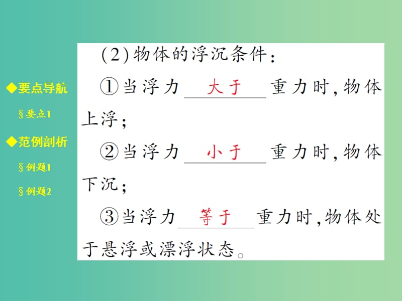 八年级物理全册 9.3.1 物体的沉浮条件课件 （新版）沪科版.ppt_第3页