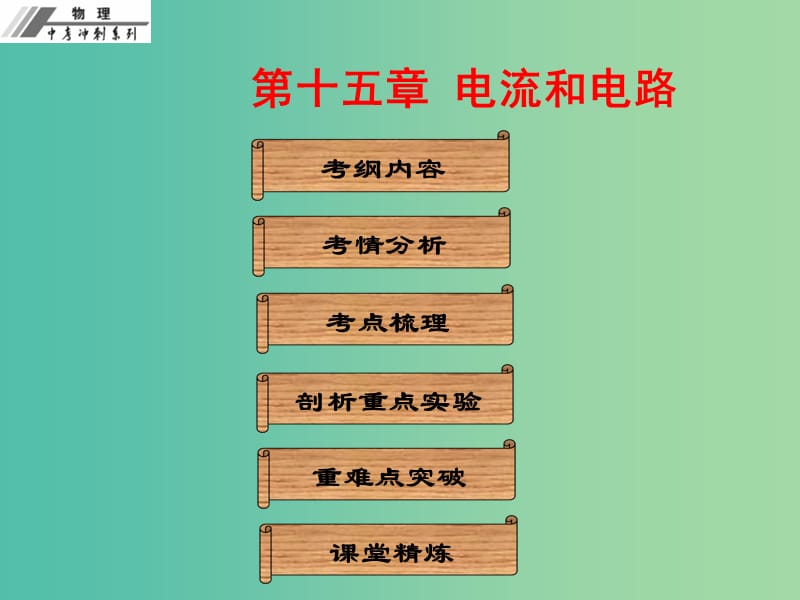 中考物理总复习 第十五章 电流和电路课件.ppt_第1页