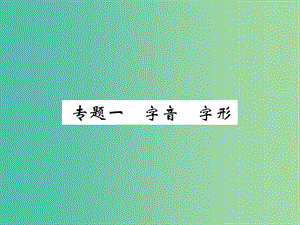 九年級語文下冊 專題一 字音 字形課件 （新版）新人教版.ppt