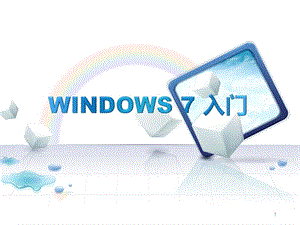 WINDOWS-7入門及桌面組成ppt課件