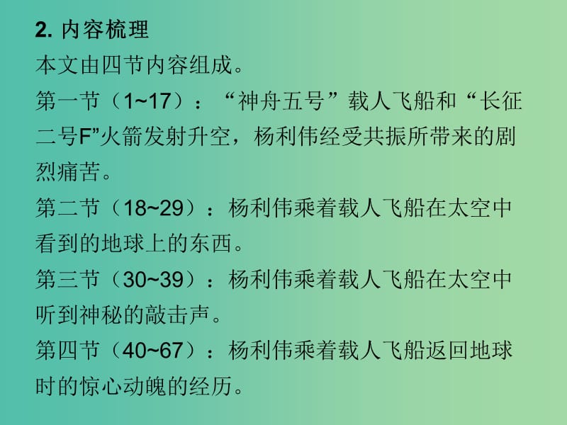 七年级语文下册 第六单元 22 太空一日课件 新人教版.ppt_第3页