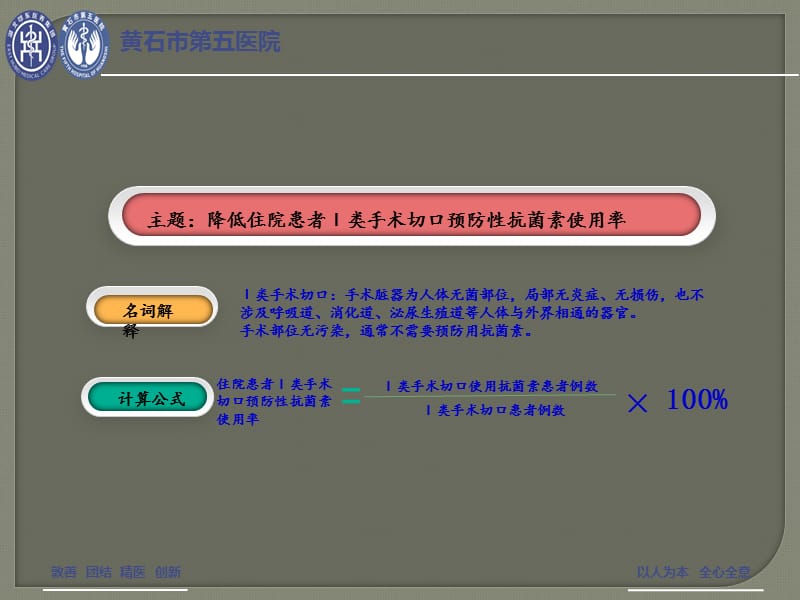 降低住院患者ⅰ类手术切口预防性抗菌药物使用率ppt课件_第3页