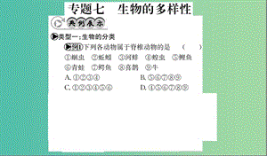 中考生物 專題綜合突破 專題七 生物的多樣性課件.ppt