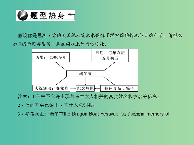 中考英语 第三部分 中考题型探究 第43讲 书面表达课件.ppt_第2页