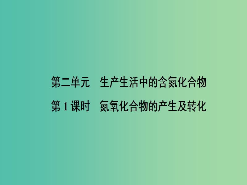 高中化学4.2.1氮氧化合物的产生及转化课件苏教版.ppt_第1页