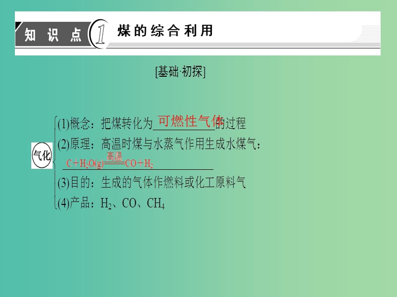 高中化学专题3有机化合物的获得与应用第1单元化石燃料与有机化合物第3课时煤的综合利用苯课件苏教版.ppt_第3页