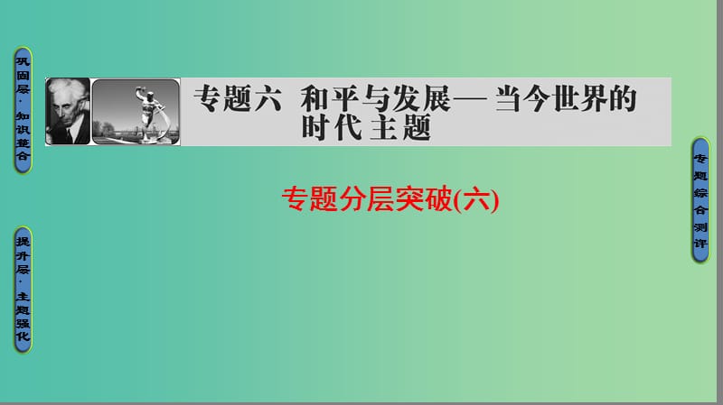 高中历史 专题6 和平与发展——当今世界的时代主题分层突破课件 人民版选修3.ppt_第1页