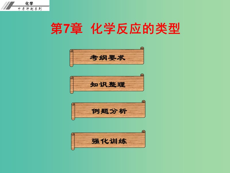 中考化学总复习 第七章 化学反应的类型（课堂本）课件.ppt_第1页