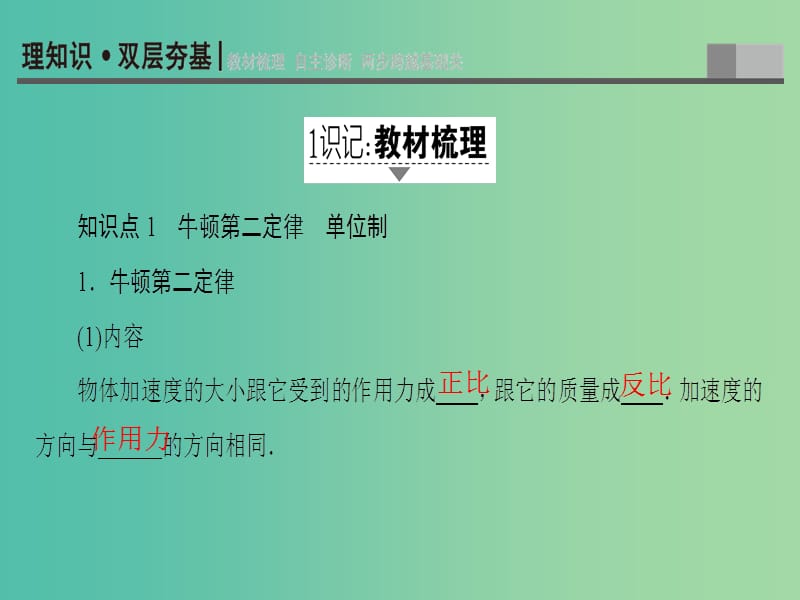 高考物理一轮复习第3章牛顿运动定律第2节牛顿第二定律两类动力学问题课件.ppt_第2页