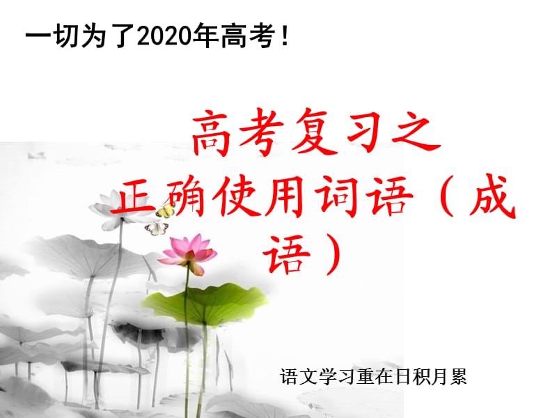 2020年高考复习之正确使用词语(成语).ppt_第1页