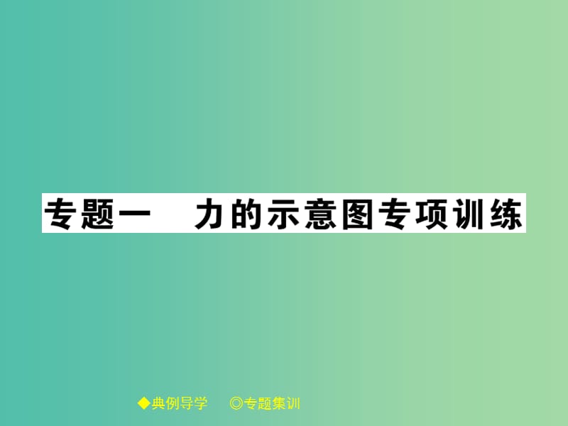 八年级物理下册 专题一 力的示意图课件 （新版）教科版.ppt_第1页